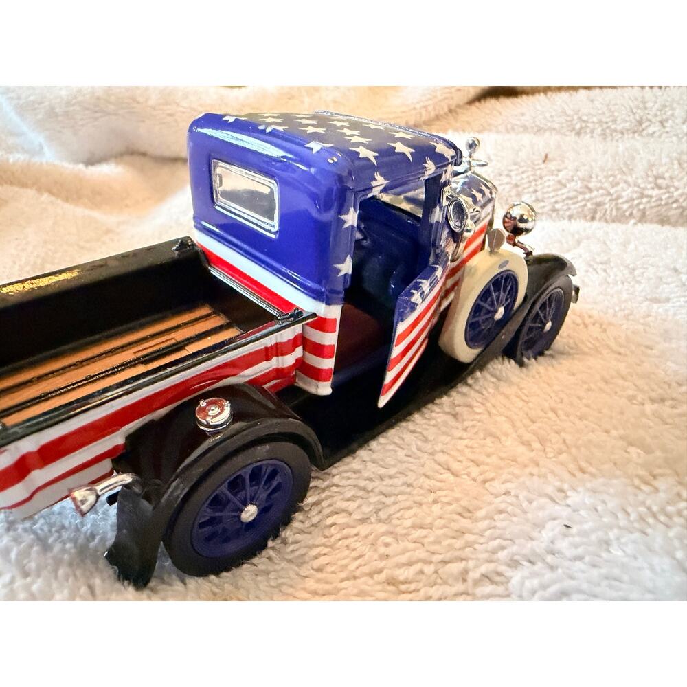 National Motor Museum Ford Model A Pickup Truck American Flag Diecast Car IOB